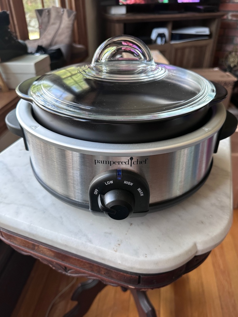 Pampered Chef Rockcrok 2.5-qt Slow Cooker Everyday Pan NEW WITHOUT ORIGINAL BOX - Picture 2 of 8
